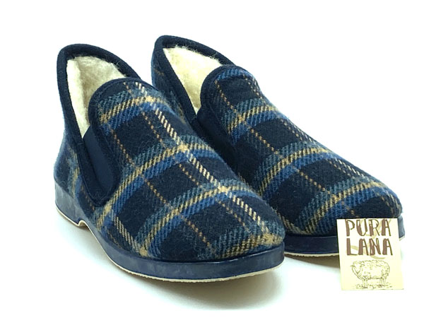 Zapatilla bota paño marino elasticos 39/46 pura lana piso flexible