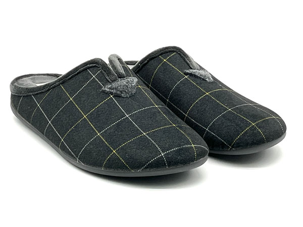 Zapatilla descalza cuadros gris 39/46 confort flex