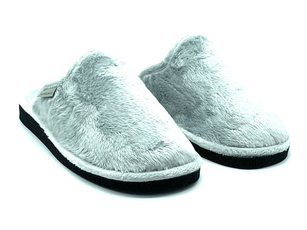 Zapatilla suapel pelo 36/41 descalza gris perla piso pomed(antideslizante)