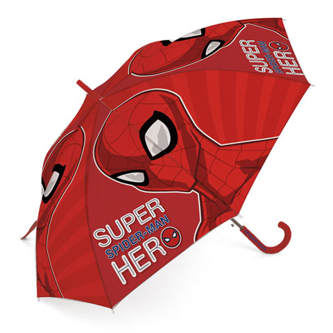 Paraguas Spiderman m.rojo poliester automatico t48