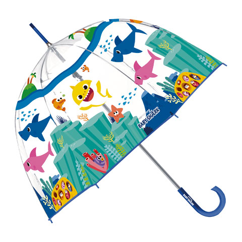 Producto 38-PARAGUAS(48/8)SK13448 AZUL SHARK TRANSP.BURBUJA