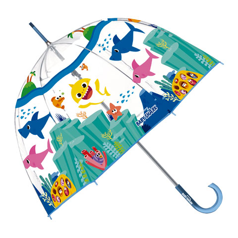 Producto 38-PARAGUAS(48/8)SK13448 AZUL SHARK TRANSP.BURBUJA