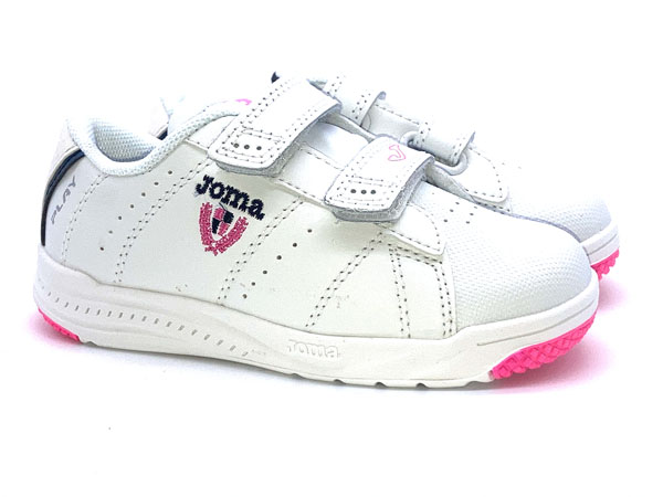 Producto Deportivo velcro blanco fuxia 22/40 Piel puntera reforzada