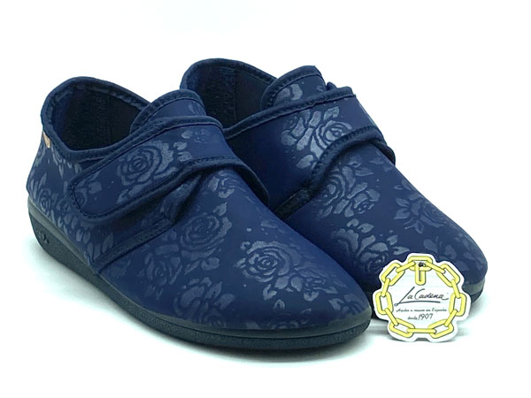 Producto Zapatilla La Cadena licra marino 35/41 Anatomíco piso Semeflex ancho especial