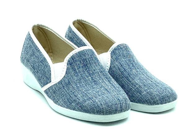 Producto Zapatilla calle elastico azul bicolor 35/41 cuña 3,00cm