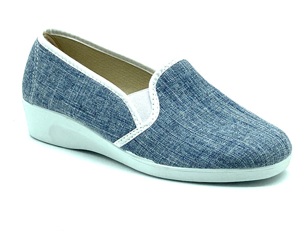 Producto Zapatilla calle elastico azul bicolor 35/41 cuña 3,00cm