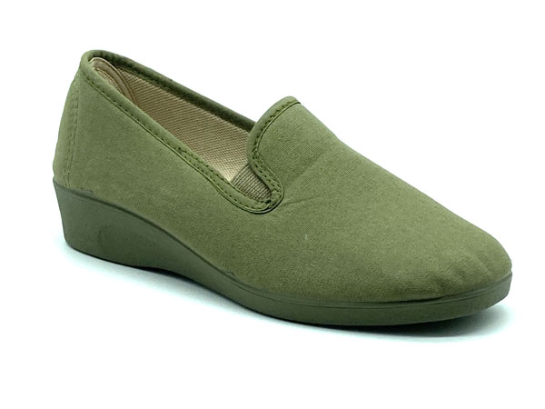 Producto Zapatilla calle kun fu elasticos kaki 35/41 cuña 3,00cm