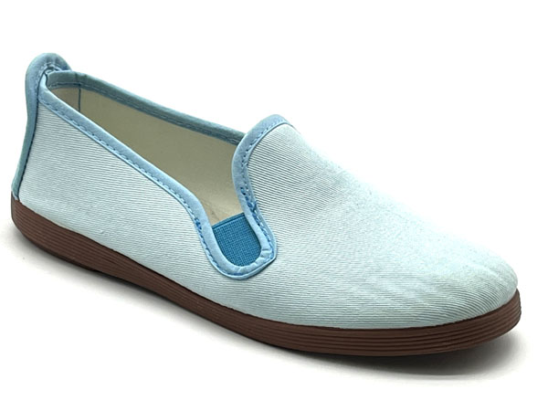 Producto Zapatilla infantil loneta azul celeste 20/34 Kun fu elasticos