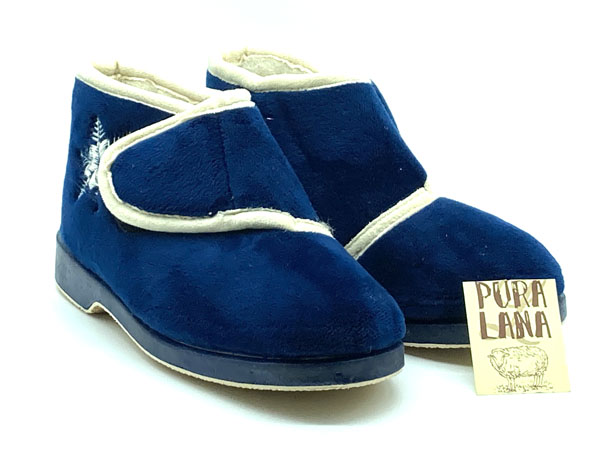Producto Zapatilla bota suapel velcro marino 35/41 piso flexible pura lana