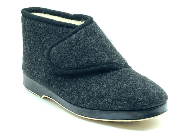 Producto Zapatilla bota picos velcro gris antracita 35/41 piso flexible pura lana