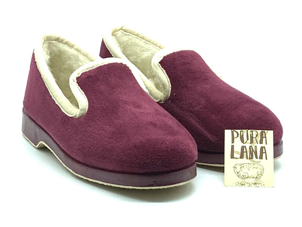 Producto Zapatilla suapel liso burdeos 35/41 copete pura lana piso flexible