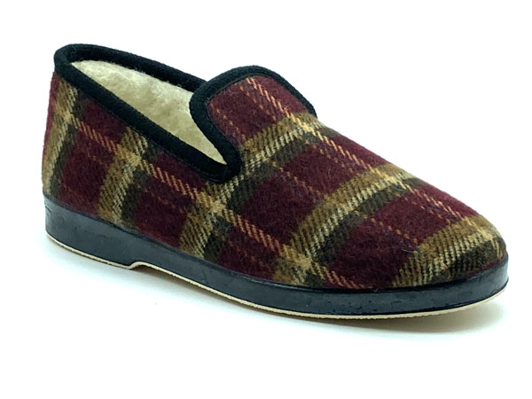 Producto Zapatilla paño lana burdeos 39/46 copete pura lana piso flexible