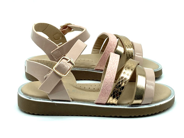 Producto Sandalia niña brillos 25/36 rosa cobre brillos