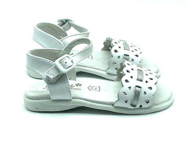 Producto Sandalia niña brillos 24/35 blanco plata (piel)