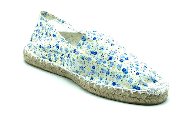 Producto Alpargata esparto unisex estampado flores 36/41 azul celeste blanco