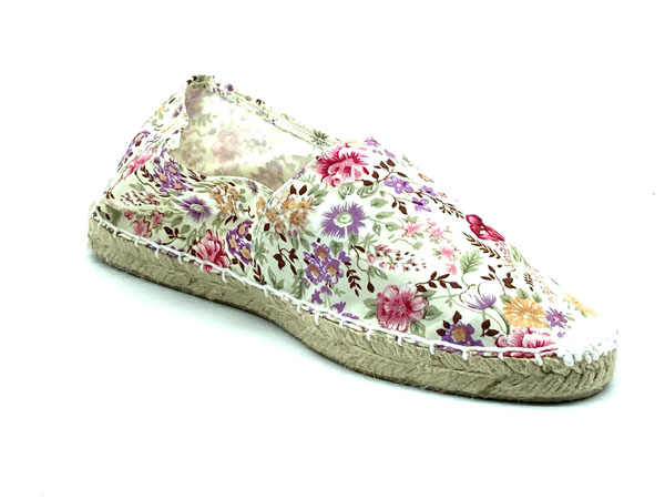 Producto Alpargata esparto unisex estampado flores 36/41 lila blanco