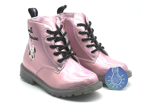 Producto Botas Martin rosa brillo Minnie 27/34 Piso con luces