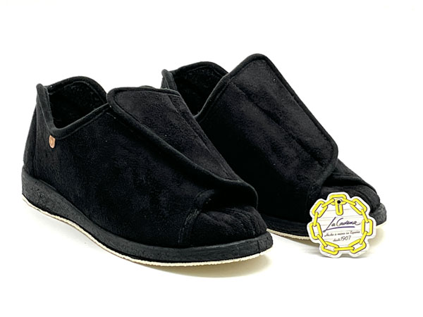 Producto Zapatilla ancho especial bamara negro 36/40 velcro piso flex