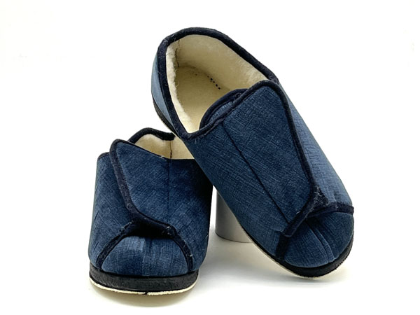 Producto Zapatilla ancho especial suatex azul 36/40 Velcro Forro pura lana