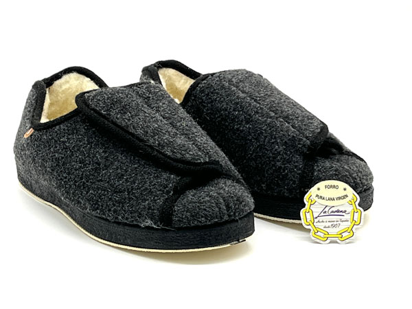 Producto Zapatilla La Cadena ancho especial picos lana 41/46 Velcro Piso 2cm aislante