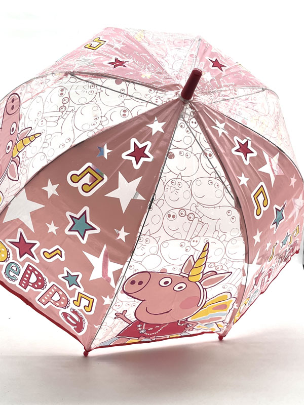 Producto Paraguas Peppa pig m.rosa transparente burbuja manual t48