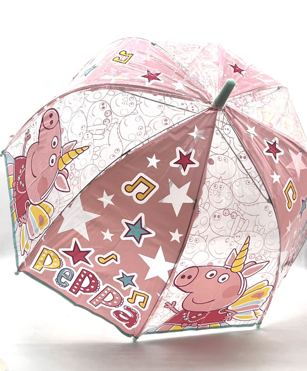 Producto Paraguas Peppa pig m.azul transparente burbuja manual t48