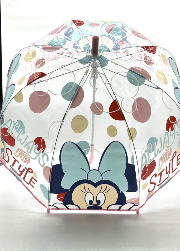 Producto Paraguas Minnie m.rosa transparente burbuja manual t48
