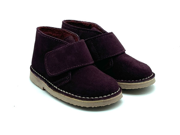 Producto Carapijos velcro infantil burdeos velvet 22/34 Forro altono merinilla piso caramelo