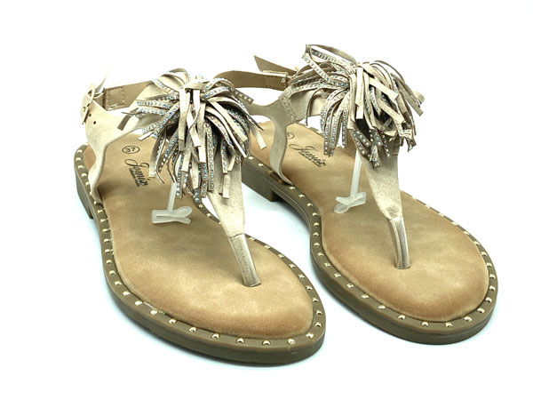 Producto Sandalia dedo brillos beige 36/41 Anatomíco planta relax