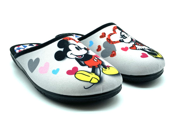 Producto Zapatilla estampado algodón gris 30/36 piso antideslizante