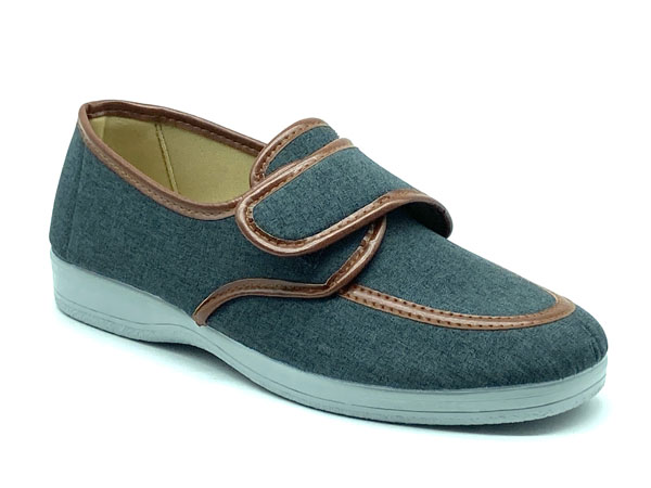 Producto Zapatilla calle velcro gris tejano 39/45 Algodón adaptable
