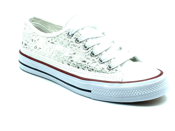 Producto Zapatilla basket lona puntilla 36/41 blanco