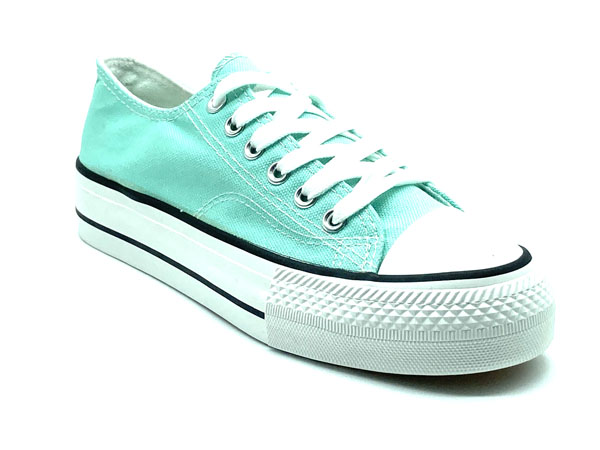 Producto Zapatilla basket lona verde agua 36/41 piso doble