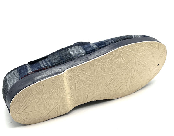 Detalle número 4 del producto Zapatilla Wamba paño cuadros marino 36/41 lana piso flex