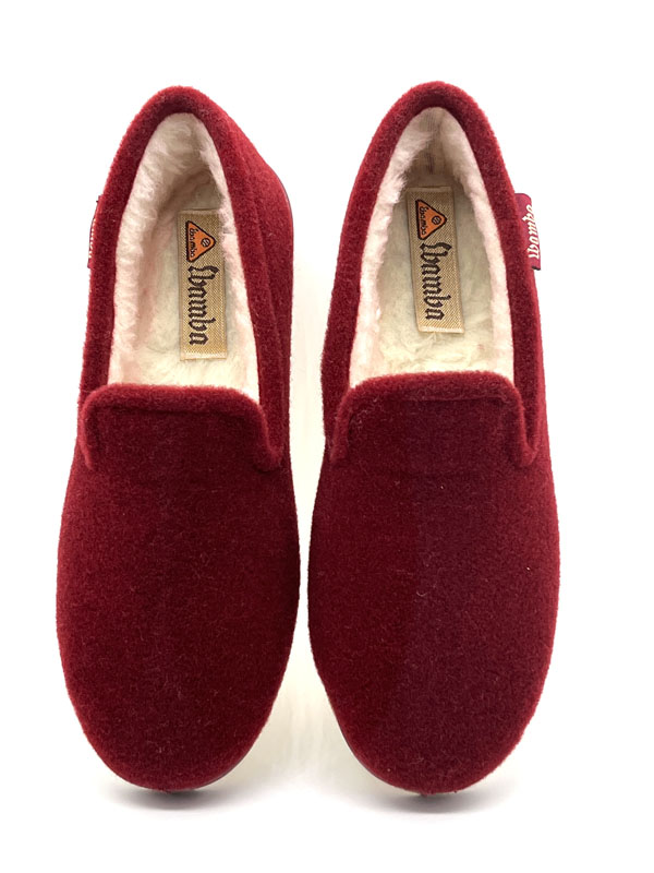 Producto Zapatilla Wamba paño picos lisa burdeos 36/41 forro lana piso flex