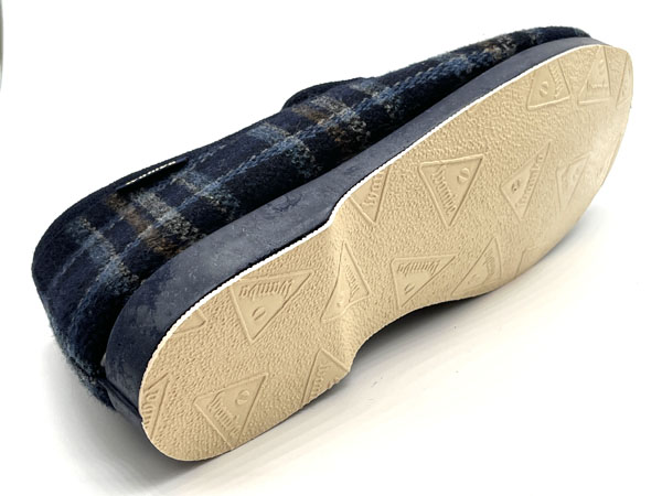 Detalle número 4 del producto Zapatilla Wamba paño cuadros marino 39/46 forro lana piso flex