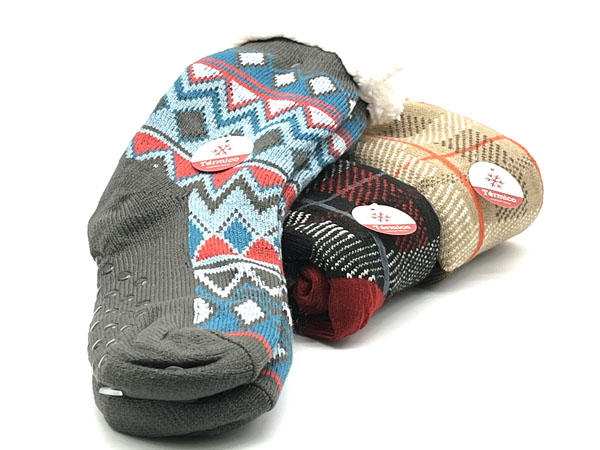 Producto Calcetín alto antideslizante polar 35/38-39/41 Termico Estampado Cuadros