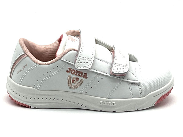 Producto Deportivo velcro blanco rosa 22/40 Piel puntera reforzada