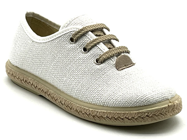 Producto Zapatilla Lino Cotolino cordón blanco 19/35 Esparteña 