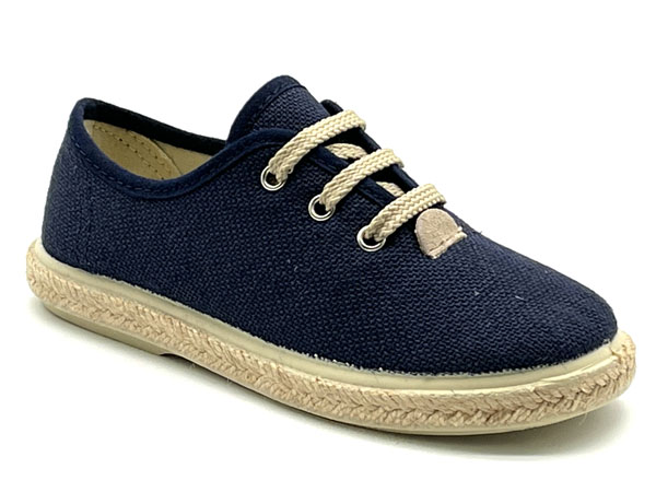 Producto Zapatilla Lino Cotolino cordón azul marino 19/35 Esparteña 