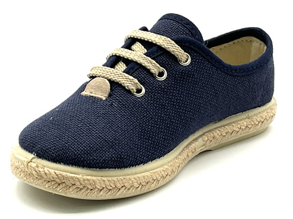 Producto Zapatilla Lino Cotolino cordón azul marino 19/35 Esparteña 