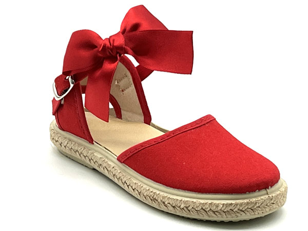 Producto Zapatilla Pique lazo rojo 22/35 Esparteña lazo correa