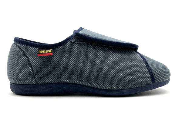 Producto Zapatilla anatomíca velcro marino 39/46 Denim suave adaptable