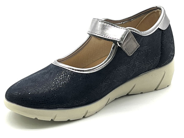 Producto Zapatilla calle mercedita anatomíca velcro marino 36/41 Anaconda licra ancho especial adaptable
