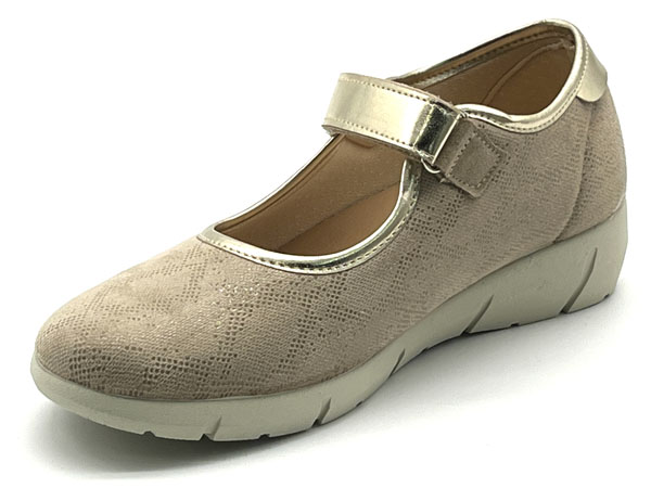 Producto Zapatilla calle mercedita anatomíca velcro beige 36/41 Anaconda licra ancho especial adaptable