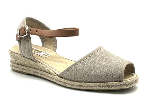 Producto Alpargata yute abierta pulsera lino natural 36/41 Piso altura 3 cuerdas-Planta Confort