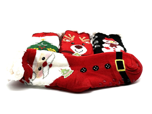 Producto Calcetín alto antideslizante polar 35/38-39/41 Termico Estampado Navidad