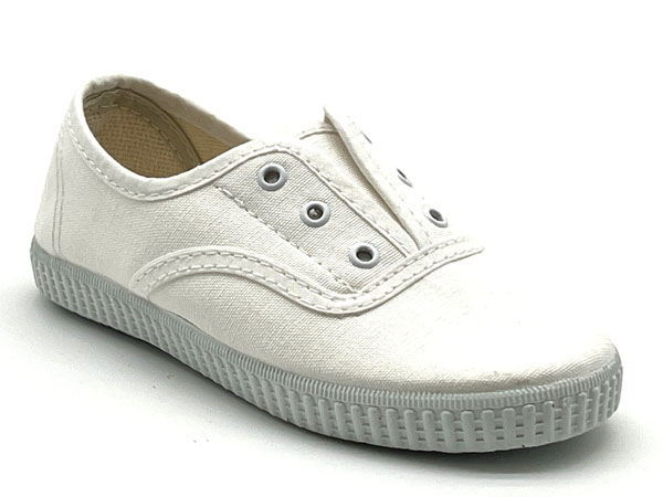 Producto Zapatilla loneta infantil blanco 20/34 Mod Victoria elastico