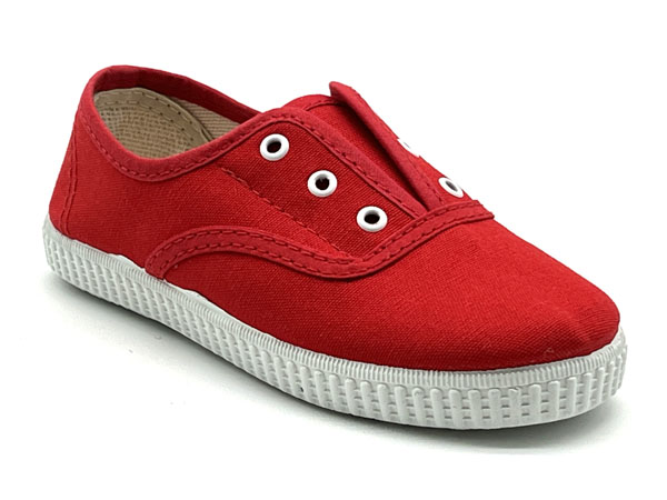 Producto Zapatilla loneta infantil rojo 20/34 Mod Victoria elastico