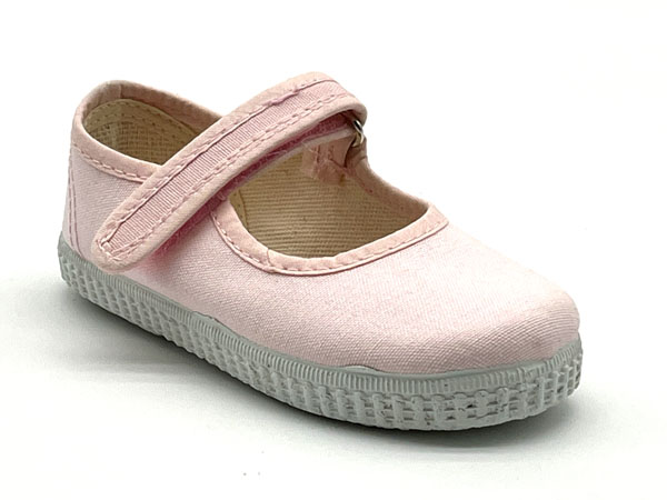 Producto Zapatilla loneta infantil rosa palo 20/30 Mod Victoria mercedita velcro